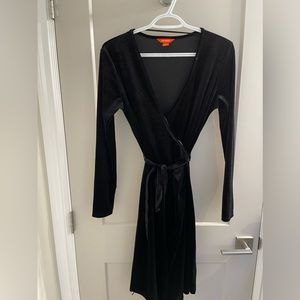 Joe Fresh velvet wrap dress
